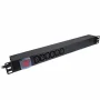 Cabinet 1U PDU 19" 6-Way 10A IEC Outlet incl On/Off Switch