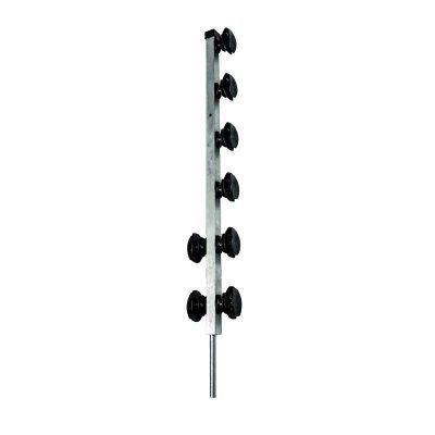 Nemtek Fence Pole – 6Line SQT Black Jurassic Galv Angled Powder Coa