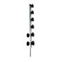 Nemtek Fence Pole - 6Line SQT Black Jurassic Galv Angled Powder Coa