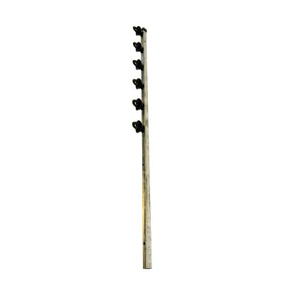 Nemtek Fence Pole – 6Line Square Tube Jurassic Galvanised Straight WB