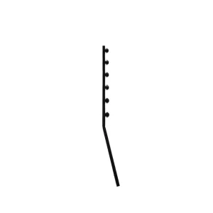 Nemtek fence pole-6 line square tube angled black