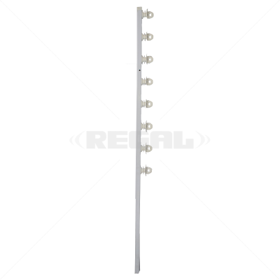 Nemtek Fence Pole 8Line SQ Tube Jurassic Galv Straight Slotted WB