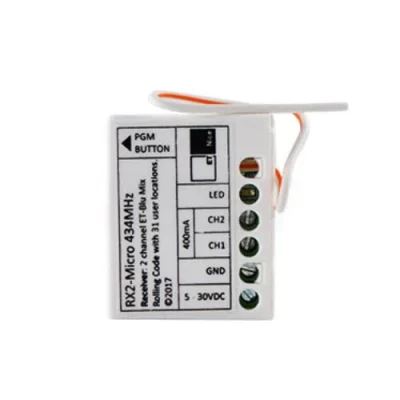 Nice RX2 Micro Blu Mix Rolling Code Fixed Receiver 434MHz