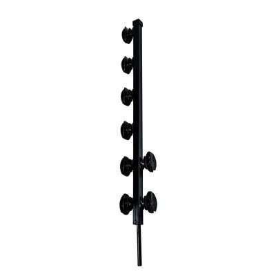 Nemtek Fence Pole – 6Line Square Tube Galv PC Black+Pin Jurassic Black